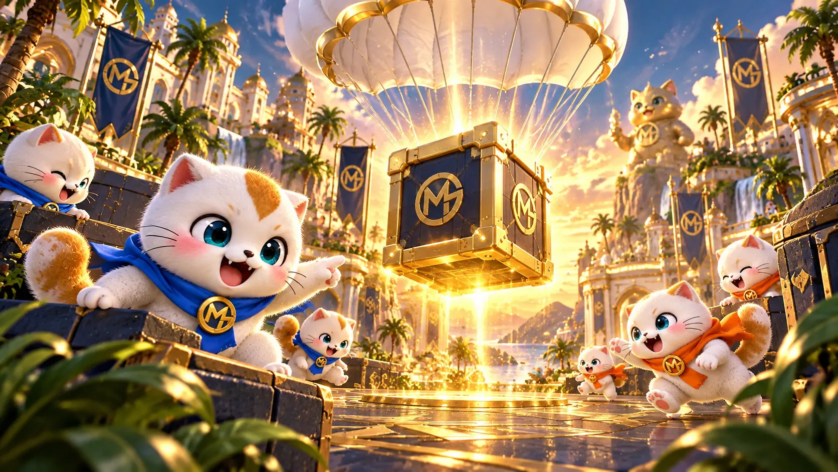 ภาพมาสคอตแมว OMG ประกอบเรื่อง Air Drop — รวมทีมชิงพื้นที่